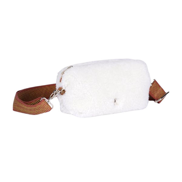 CRAIE STUDIO - POCHETTE "NUAGE" EN CUIR - LAINE NATURELLE