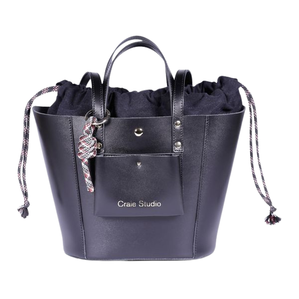 CRAIE STUDIO - SAC SEAU EN CUIR NOIR