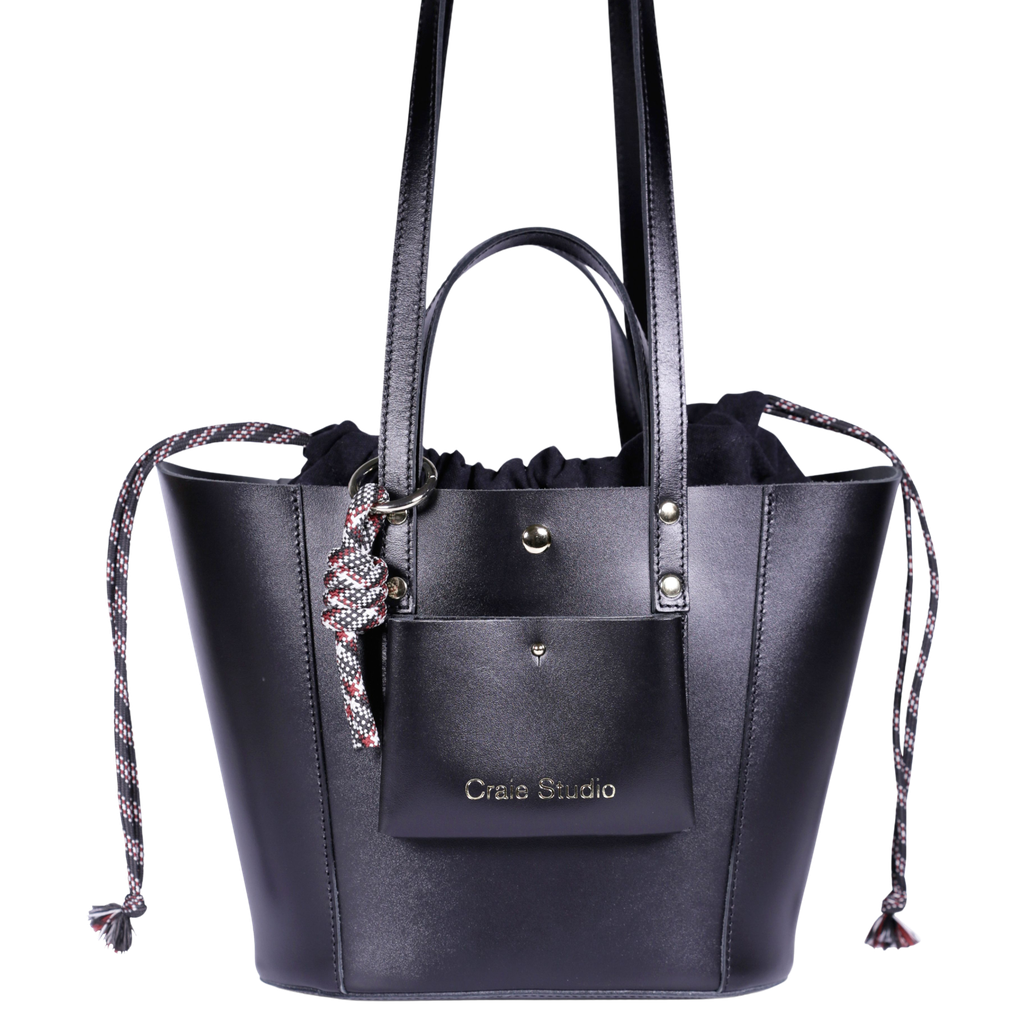 CRAIE STUDIO - SAC SEAU EN CUIR NOIR