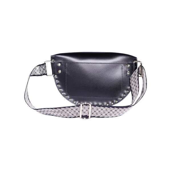 CRAIE STUDIO - SAC BANANE "SMILE" EN CUIR PYTHON NOIR