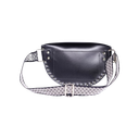 CRAIE STUDIO - SAC BANANE "SMILE" EN CUIR PYTHON NOIR