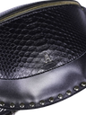 CRAIE STUDIO - SAC BANANE "SMILE" EN CUIR PYTHON NOIR