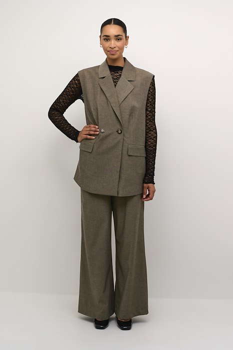 KAFFE - PANTALON "KAGIGI" BRUN