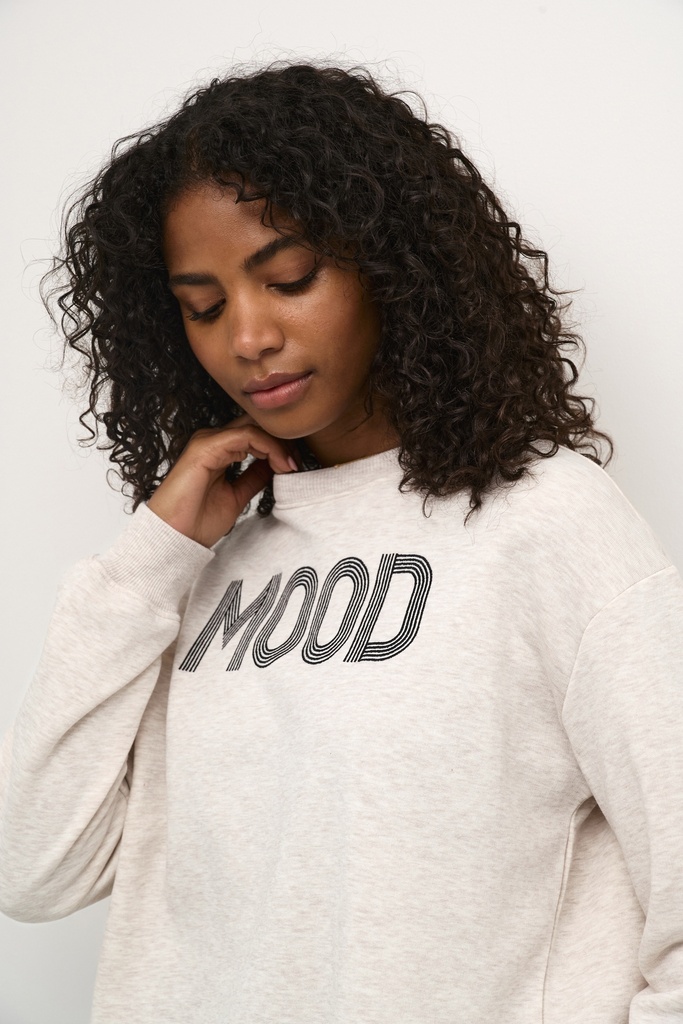 KAFFE - SWEAT "KAMOLLY" GRIS PLUME