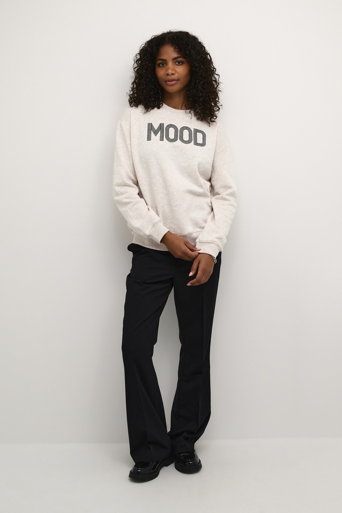 KAFFE - SWEAT "KAMOLLY" GRIS PLUME