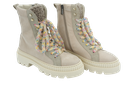 MÉLINÉ - BOTTE BEIGE À LACETS COLORÉS
