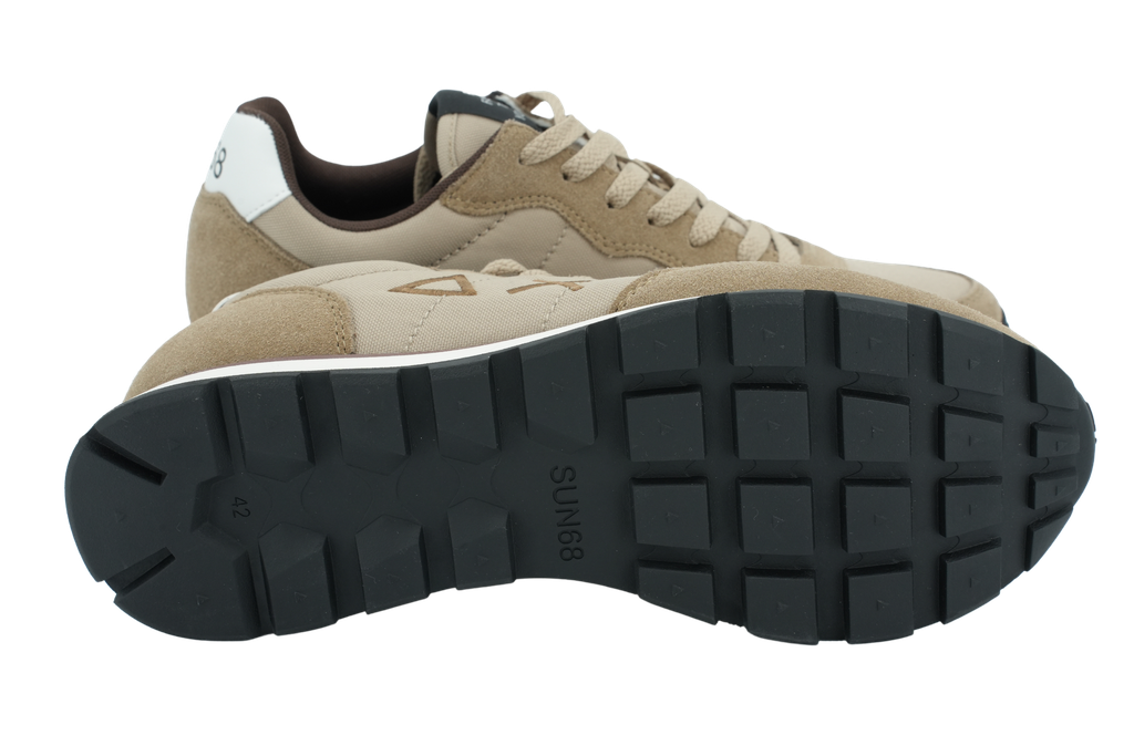 SUN68 - BASKET "TOM SOLID" BEIGE FONCÉE