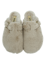 SCHOLL - SABOTS BEIGE FOURRÉS