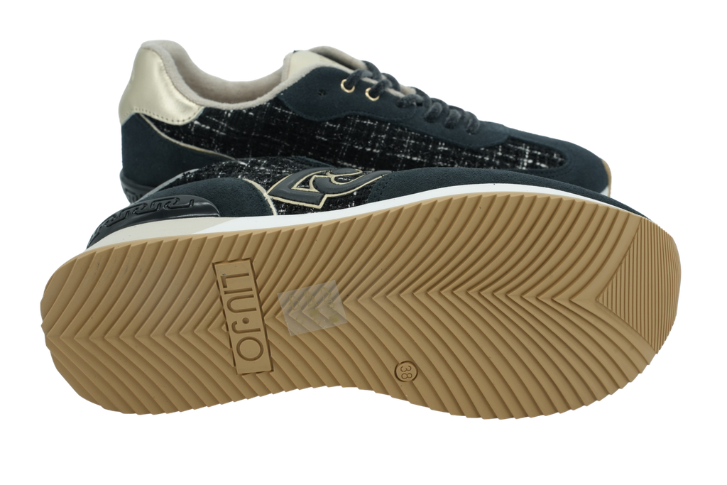 LUI JO - BASKETS "DREAMY 02" TWEED NOIRES