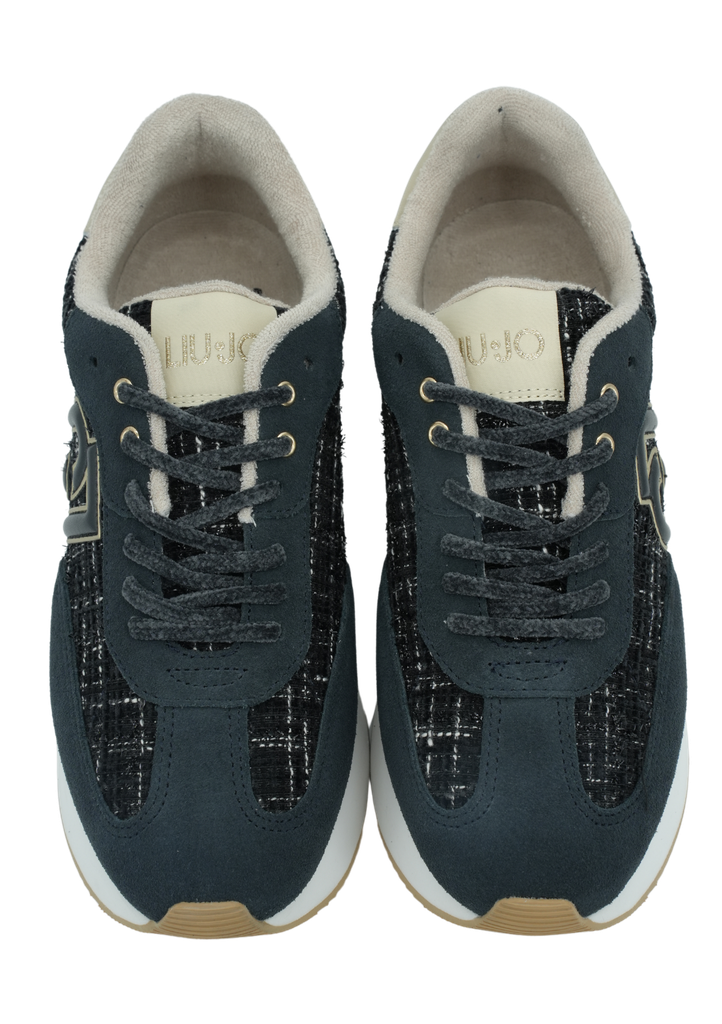 LUI JO - BASKETS "DREAMY 02" TWEED NOIRES