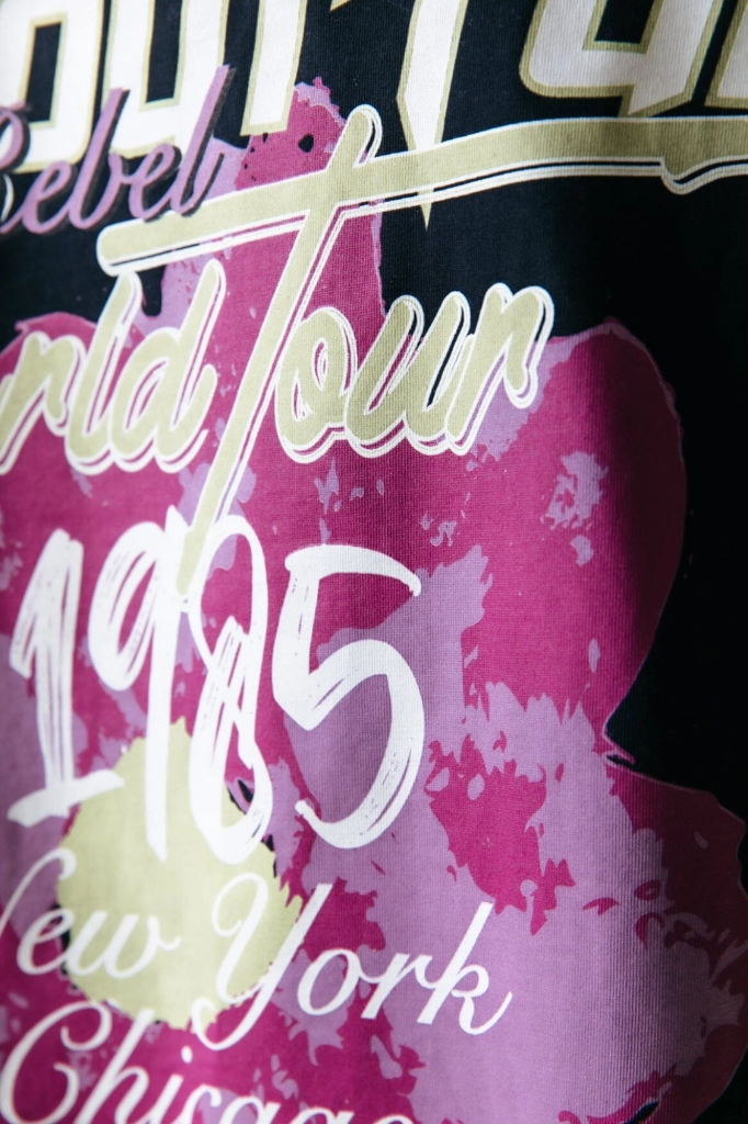 COLOURFUL REBEL - T-SHIRT "WORLD TOUR" - NOIR