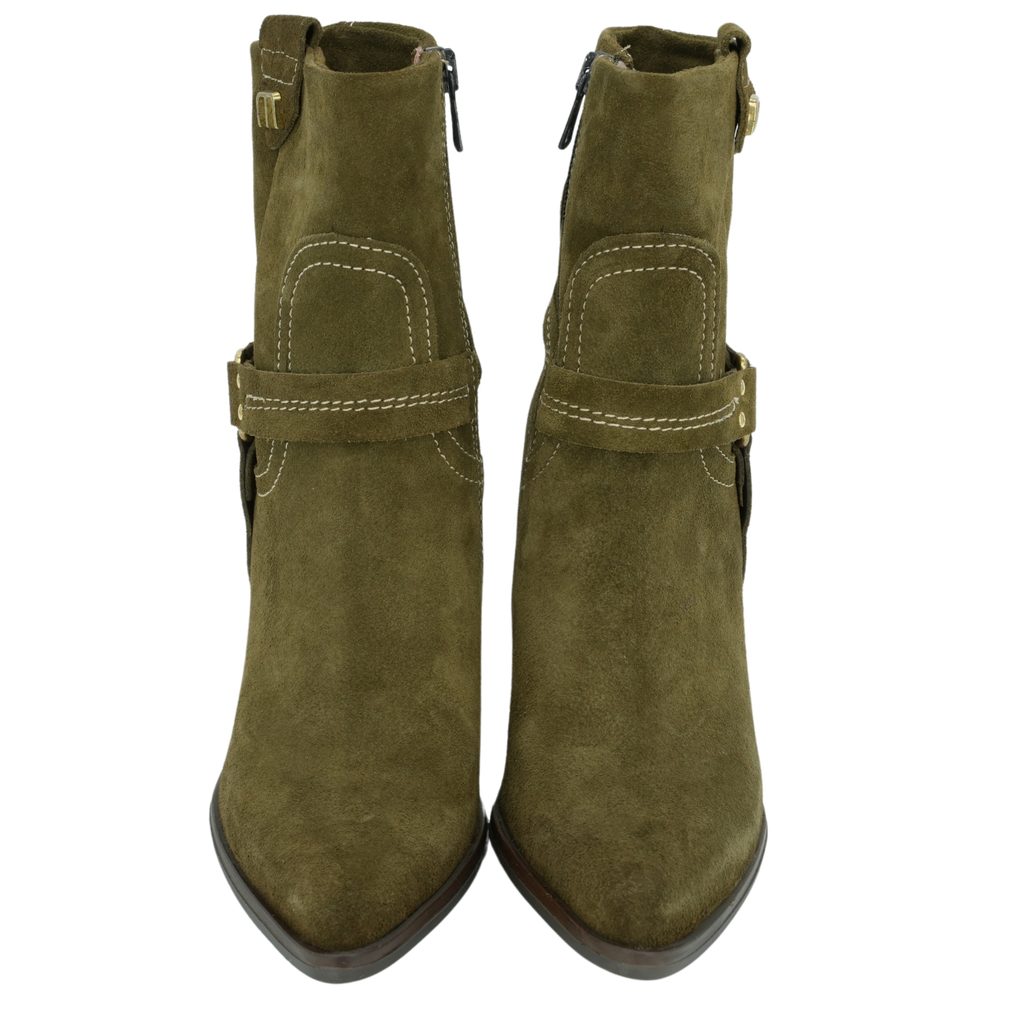MJUS - BOTTINES WESTERN FLORA KHAKI