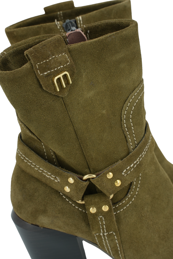 MJUS - BOTTINES WESTERN FLORA KHAKI