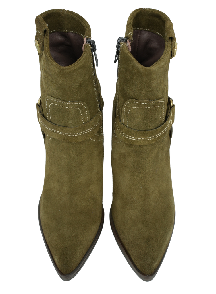 MJUS - BOTTINES WESTERN FLORA KHAKI