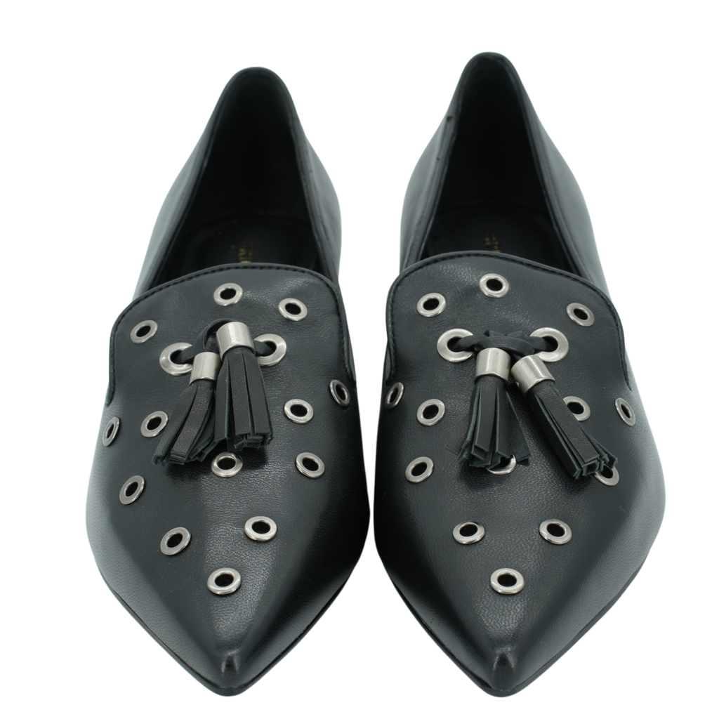BRUNO PREMI - BALLERINES NOIRES AVEC OEILLETS