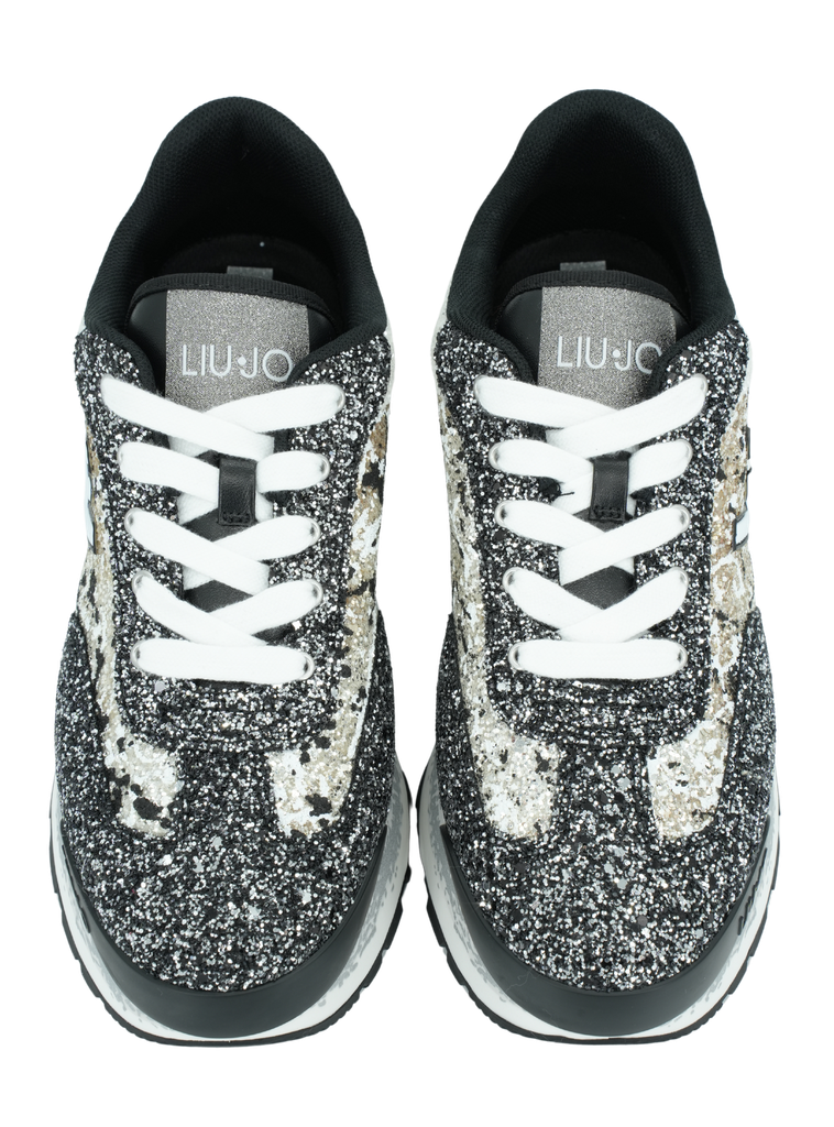 LUI JO - BASKETS "AMAZING 26" NOIRES GLITTER