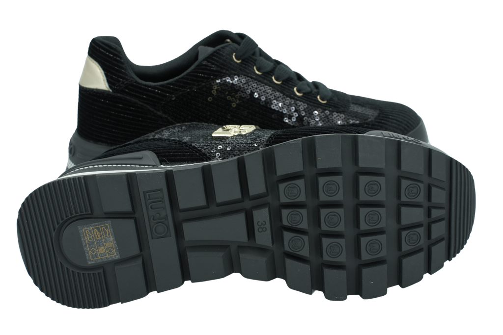 LUI JO - BASKETS "AMAZING 23" VELVET NOIRES