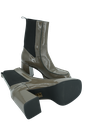 JANET&JANET - BOTTINES CHELSEA GRISES VERNIES
