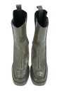 JANET&JANET - BOTTINES CHELSEA GRISES VERNIES