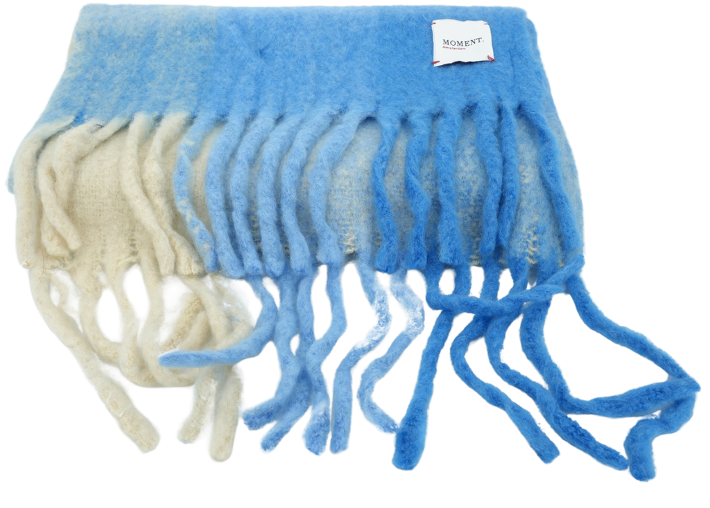 MOMENT - ÉCHARPE BLEUE ET BEIGE