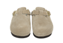 SCHOLL - SABOTS BEIGE FONCÉS FOURRÉS