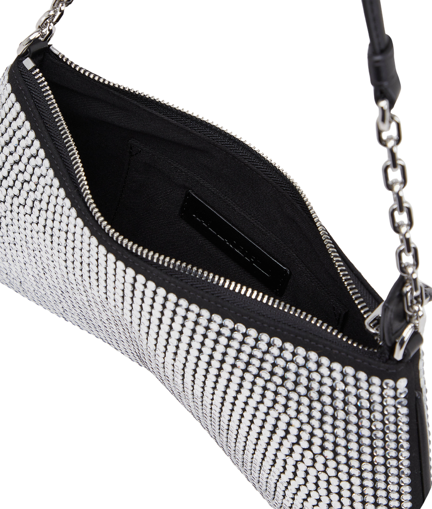 KARL LAGERFELD - SAC PORTÉ ÉPAULE AVEC STRASS "K/EVENING"