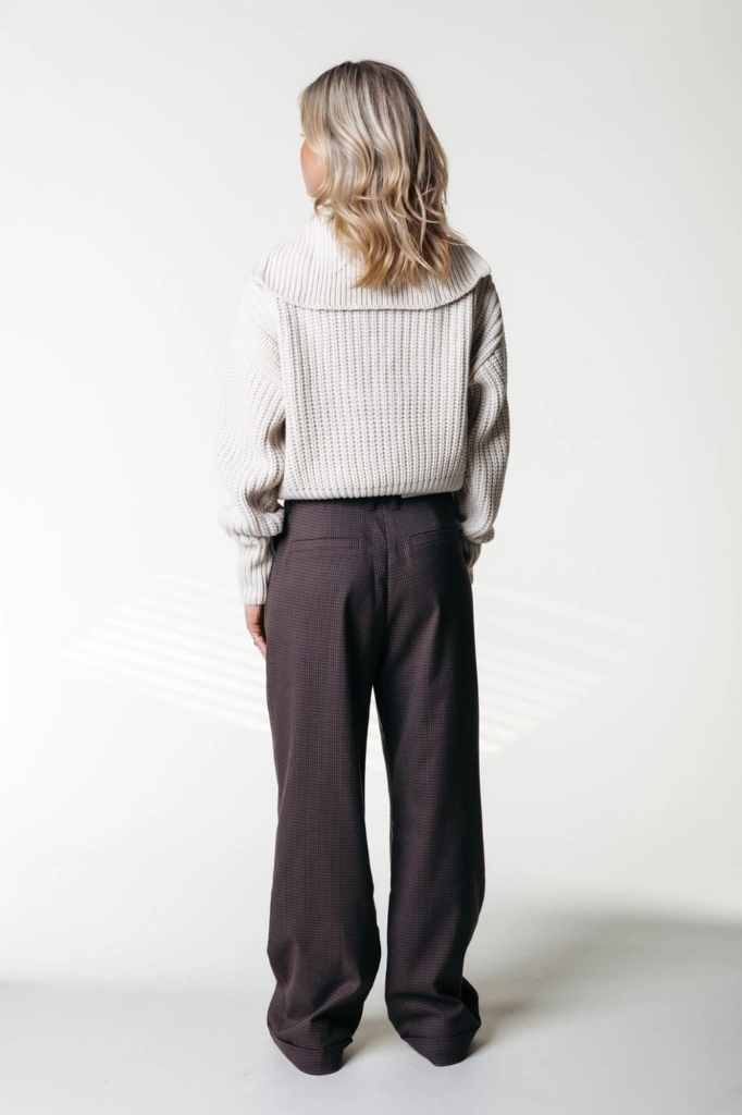 COLOURFUL REBEL - PANTALON "RUS STRAIGHT" - MARRON FONCÉ