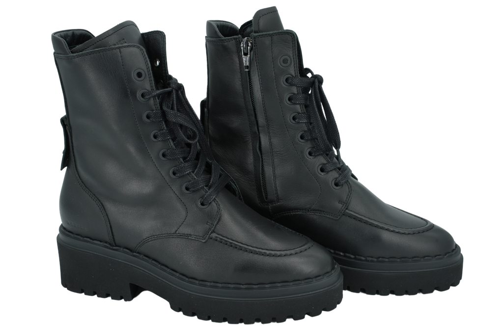 NUBIKK - BOOTS NOIRES À LACETS "FAE BOBBI FUR"