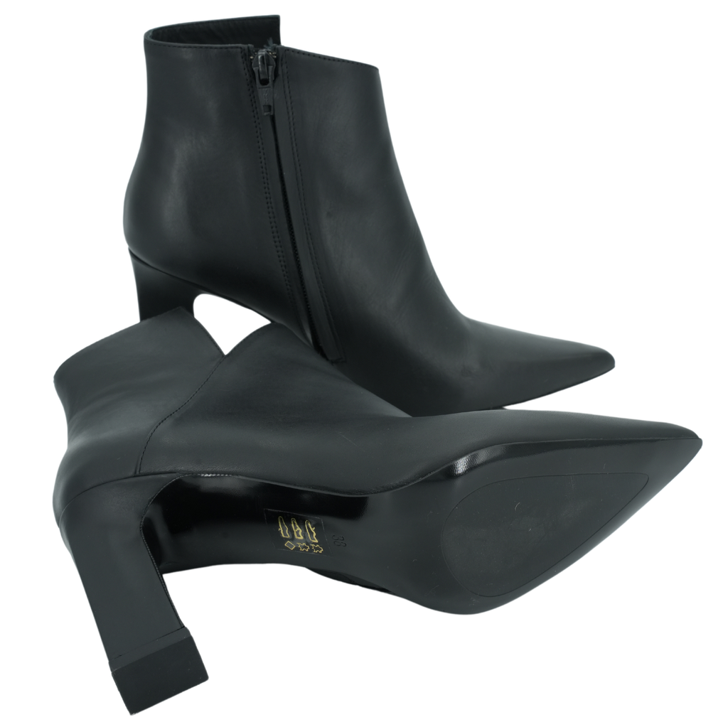 BRUNO PREMI - BOOTS À TALONS NOIR ASYMÉTRIQUE