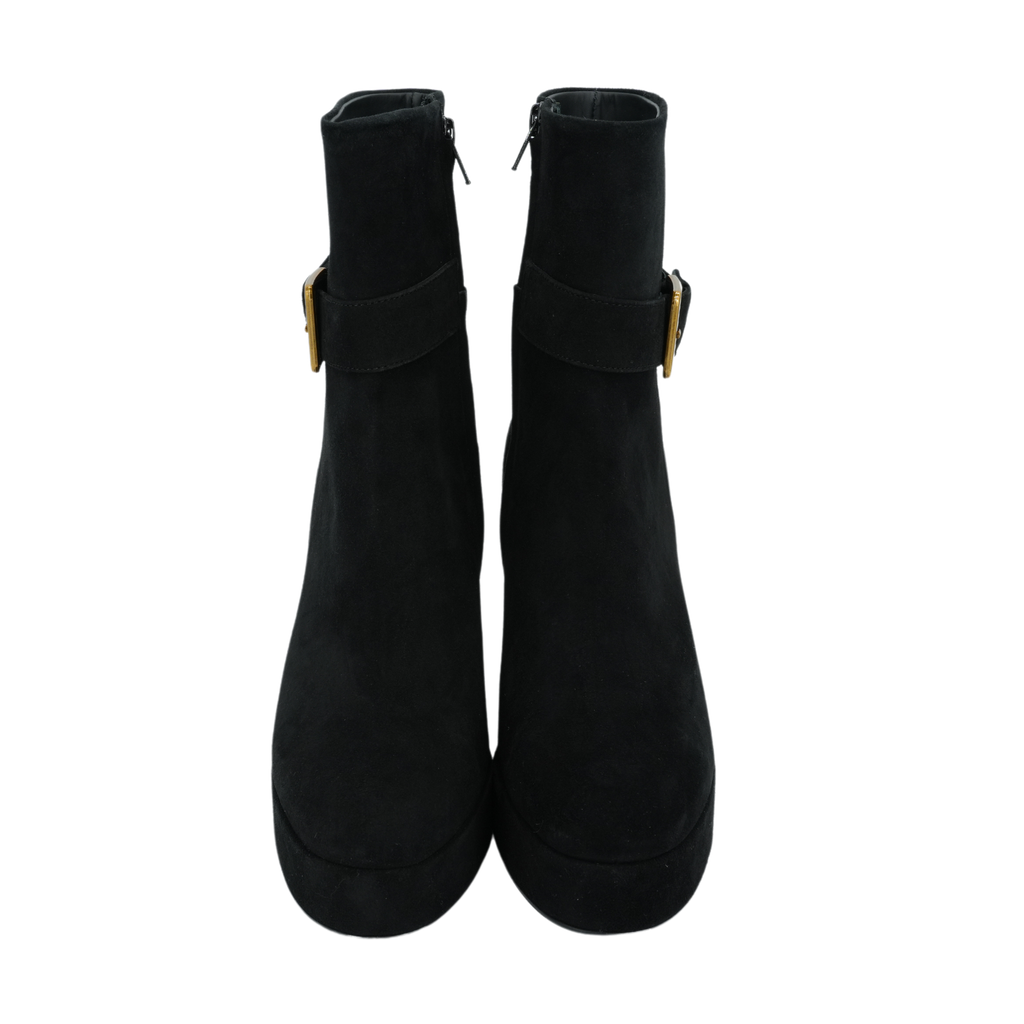 BRUNO PREMI - BOOTS NOIRS À TALONS VELOUR