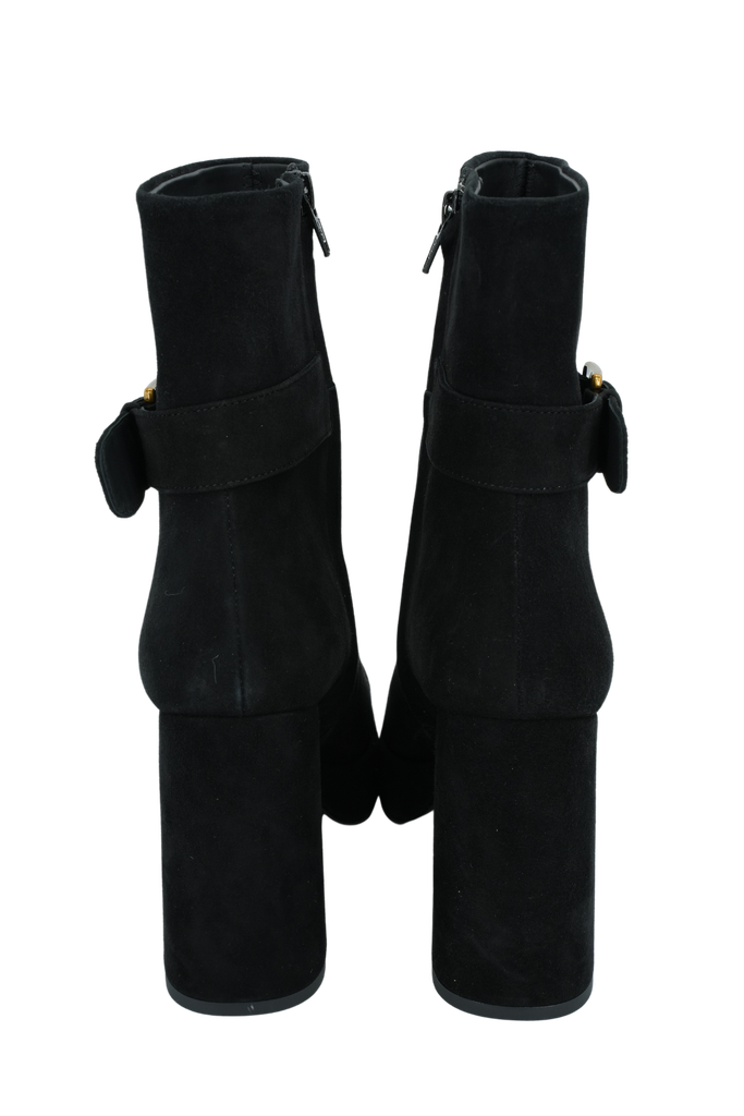 BRUNO PREMI - BOOTS NOIRS À TALONS VELOUR