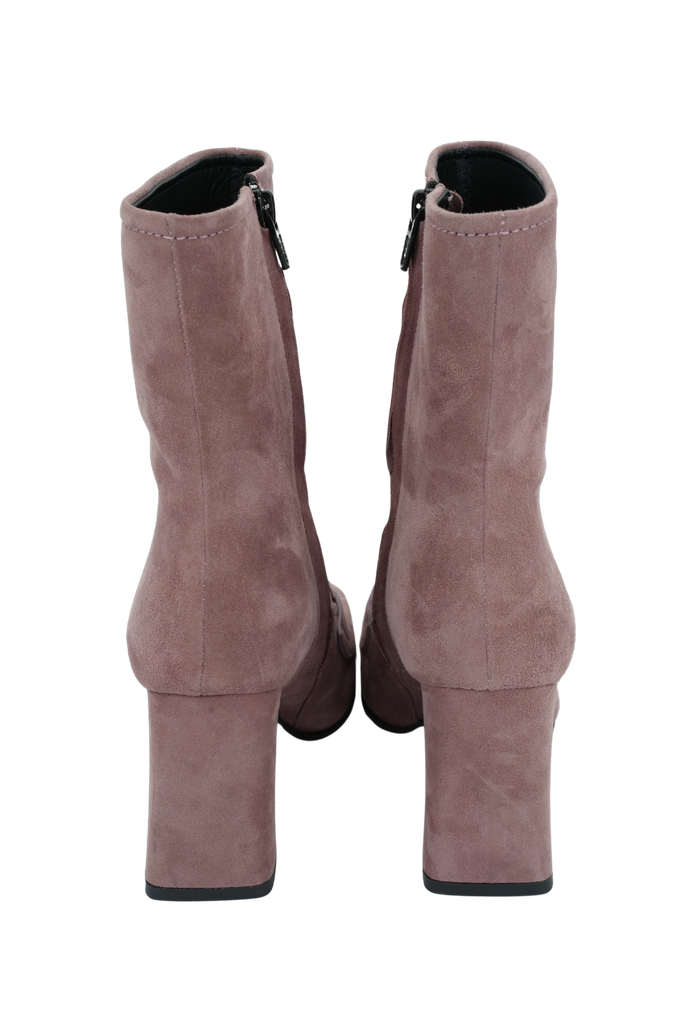 BRUNO PREMI - BOOTS À TALONS ROSE POUDRÉ
