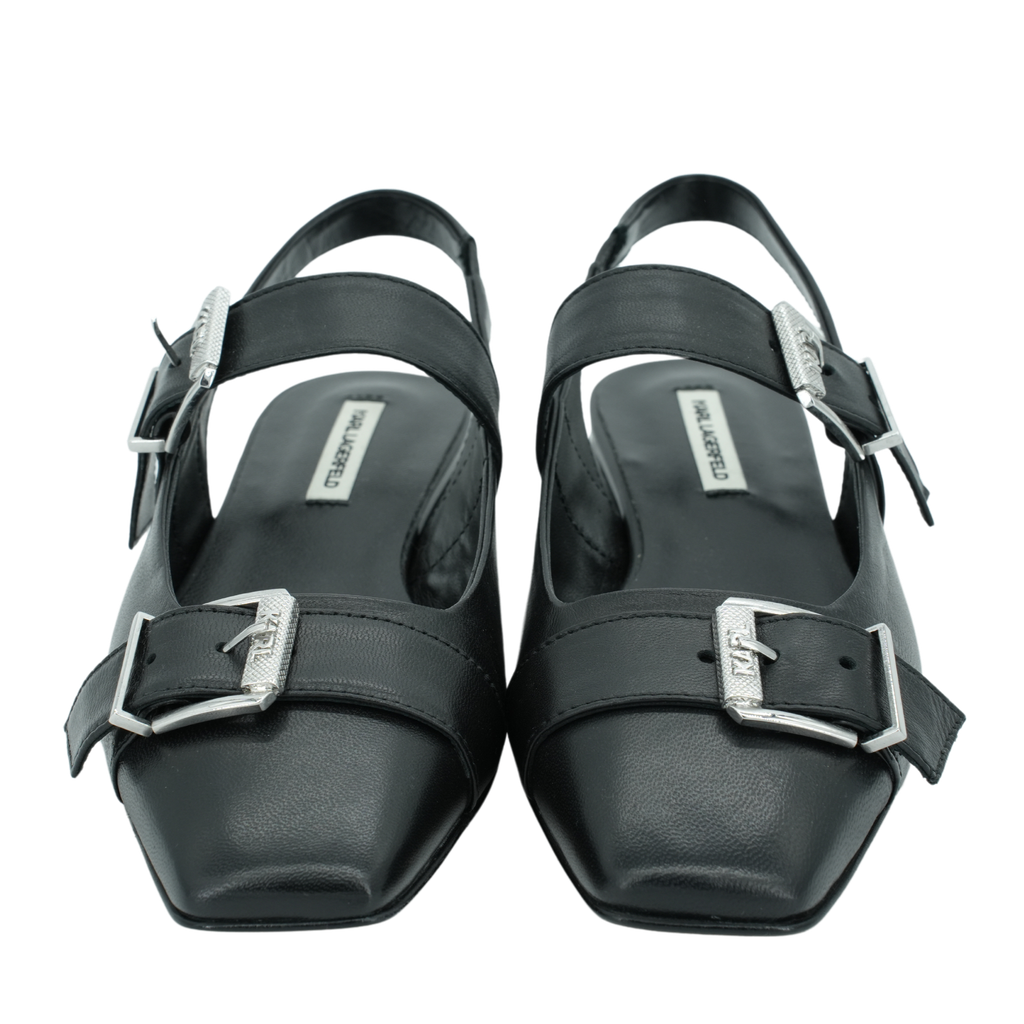 KARL LAGERFELD - SANDALES PLATES À DOUBLE BRIDE "KONNIE"
