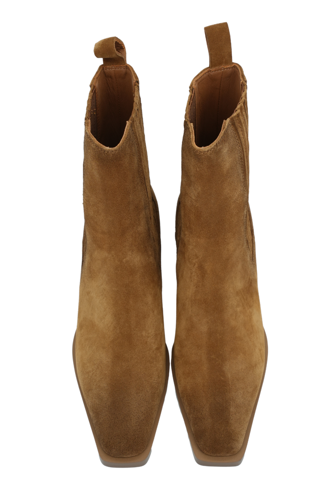 MI/MAI - BOTTINES CHELSEA EN DAIM MARRON "JANE II" BRUNES