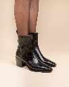 MI/MAI - BOTTINES CHELSEA "JANE II" NOIRES CROCOS