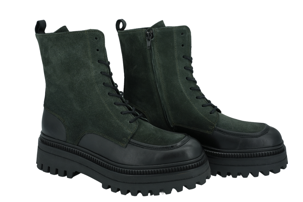 ELVIO ZANON - BOOTS NOIRES ET VERTES
