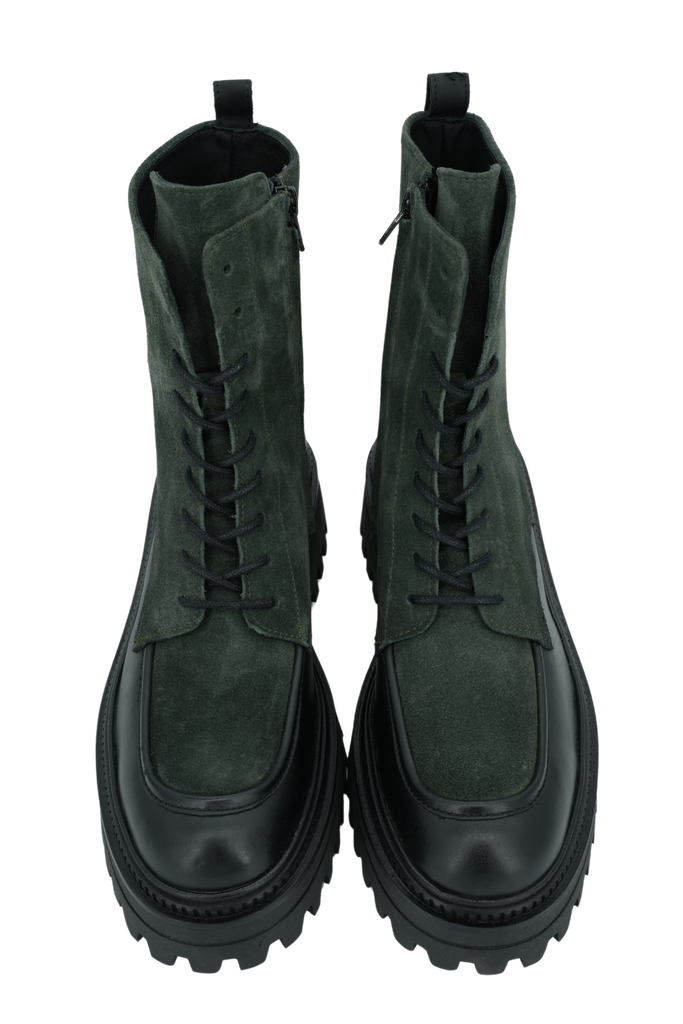 ELVIO ZANON - BOOTS NOIRES ET VERTES