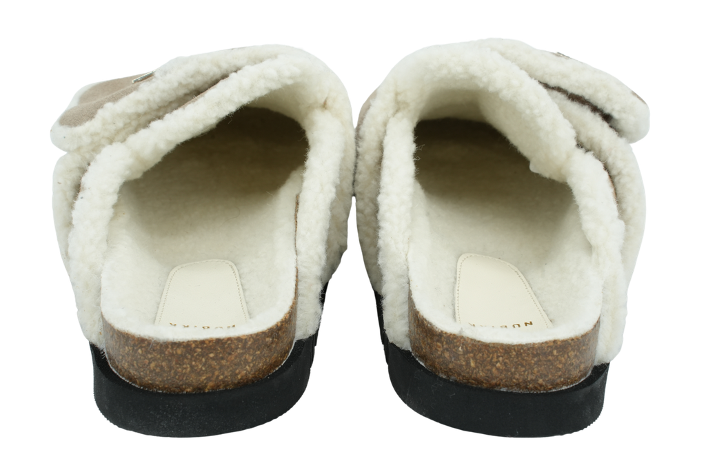 NUBIKK - SABOTS FOURRÉS "TEDDY CHUNKY FUR" TAUPE