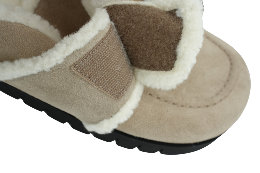 NUBIKK - SABOTS FOURRÉS "TEDDY CHUNKY FUR" TAUPE