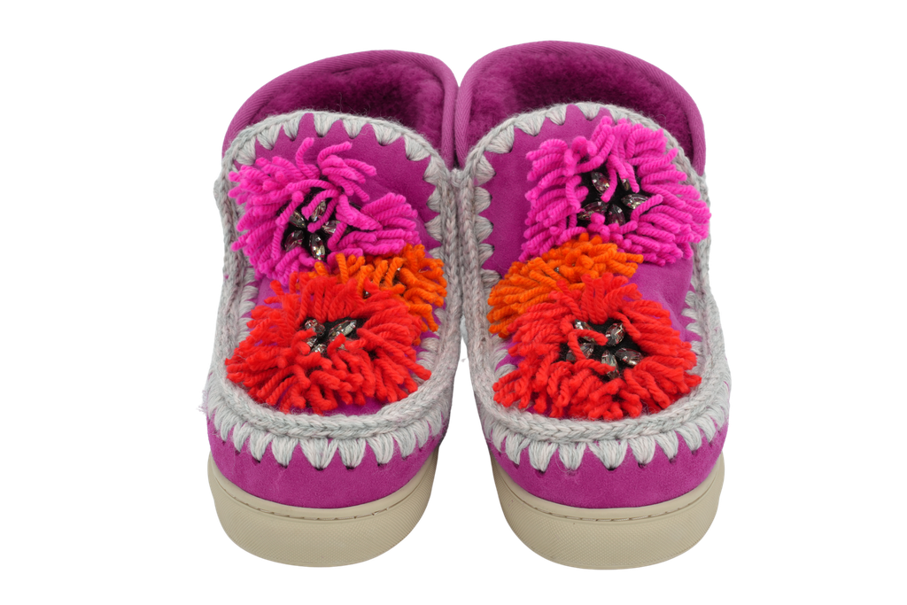MOU - Sneaker # 09 wool flowers and rhinestones