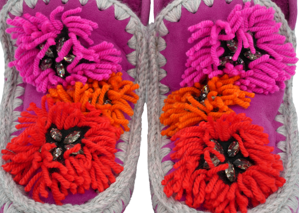 MOU - Sneaker # 09 wool flowers and rhinestones