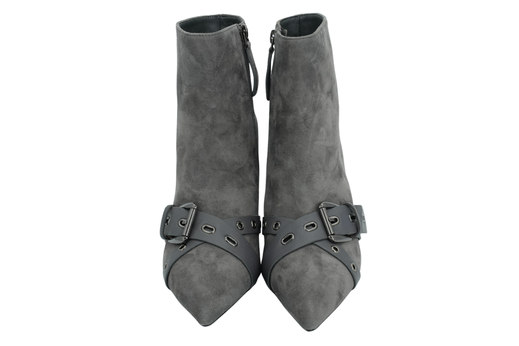 JEANNOT - BOOTS À TALONS GRIS SOURIS