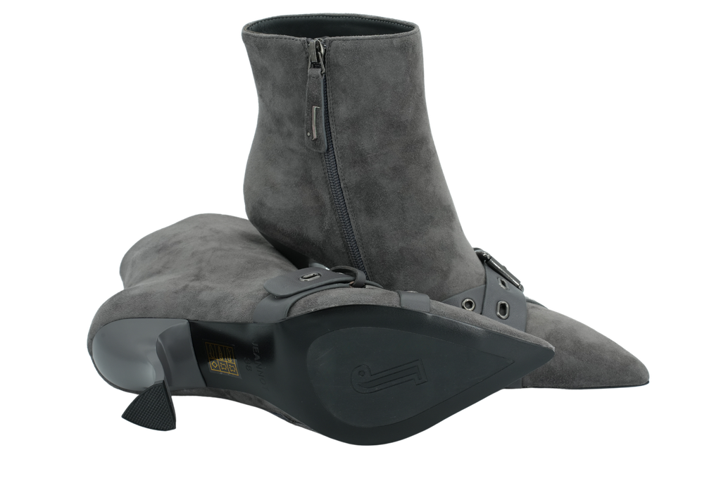 JEANNOT - BOOTS À TALONS GRIS SOURIS