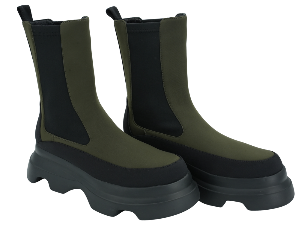 JEANNOT - BOOTS BIKER CHELSEA KAKI