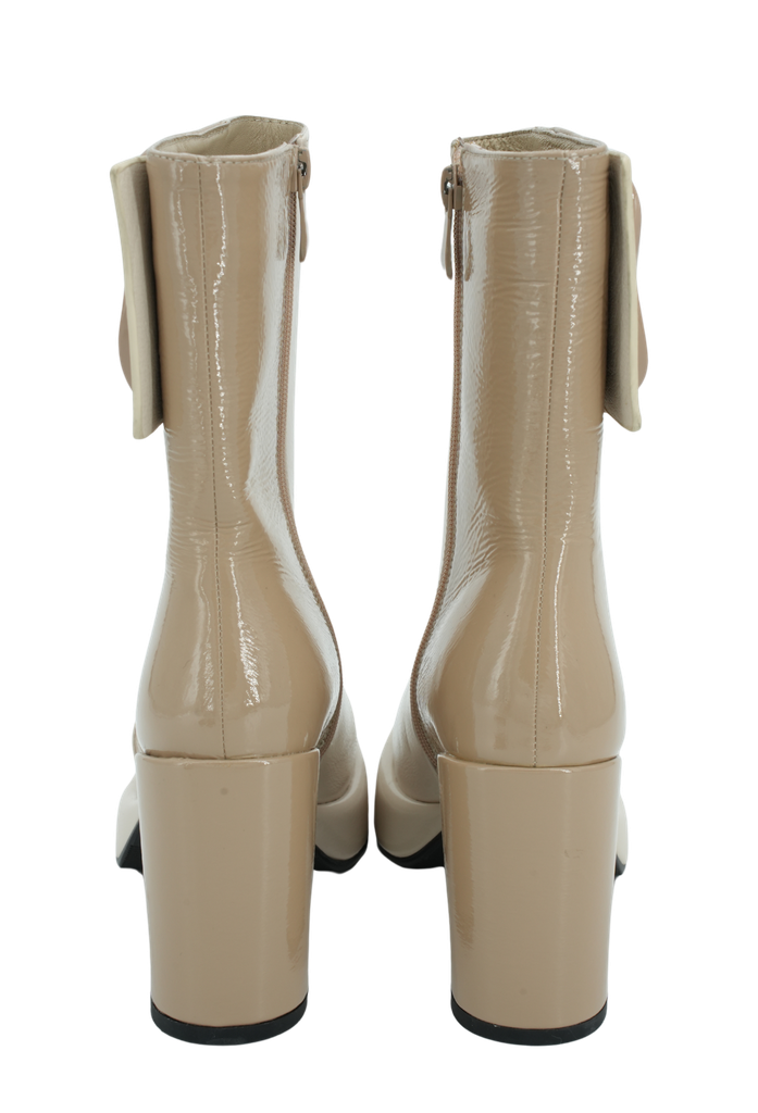 NOA HARMON - BOTTINES À TALONS BEIGES