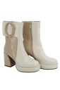NOA HARMON - BOTTINES À TALONS BEIGES