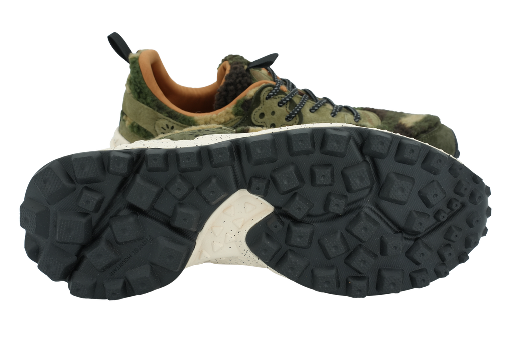 FLOWER MOUNTAIN - KOTETSU UNI SUEDE/TEDDY TAUPE-MILITARY
