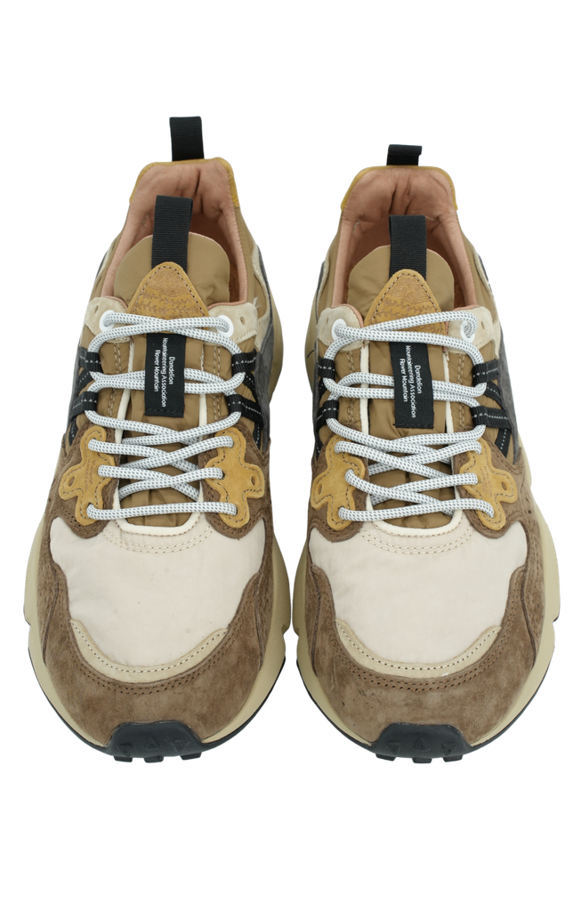 FLOWER MOUNTAIN - YAMANO 3 SUEDE/NYLON RIPSTOP BEIGE-BROWN