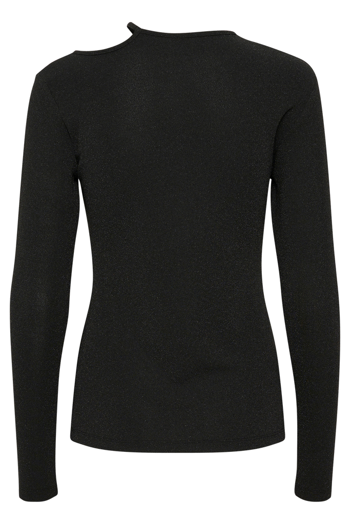 KAFFE - BLOUSE "KAMERIKKA" NOIRE À PAILLETTES