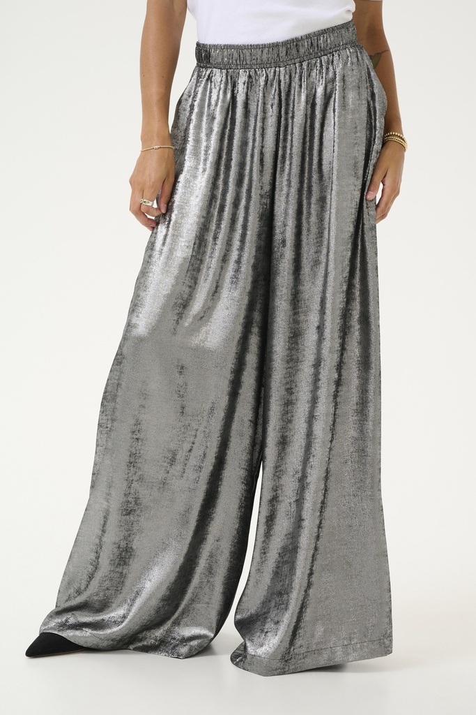 KAFFE - PANTALON "KALORINA" ARGENTÉ